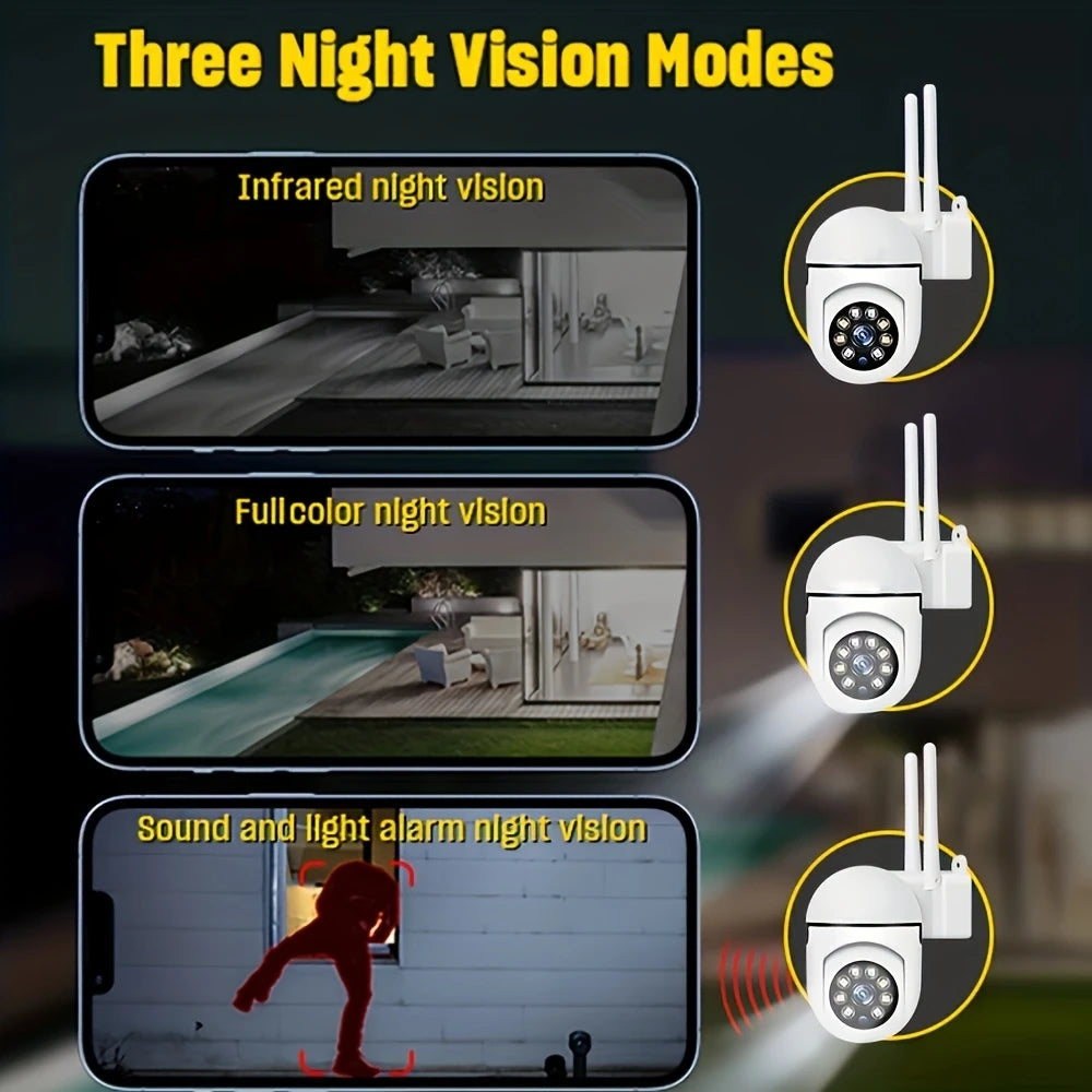 Wireless 1080P HD Indoor/Outdoor Security Camera with Color Night Vision and 2-Way Audio