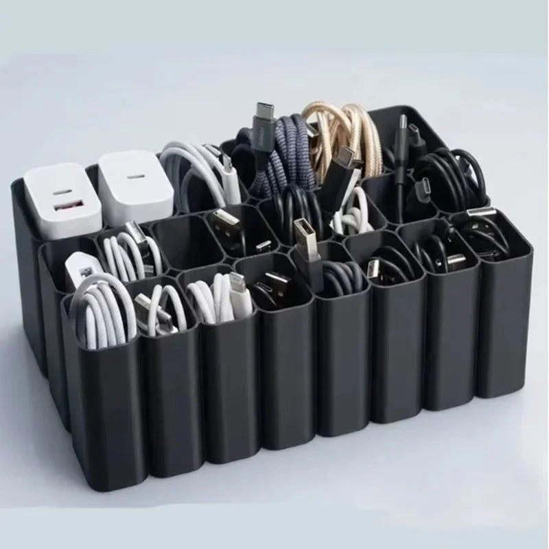 Eleven- or Twenty-Two-Position Cable Storage Tray
