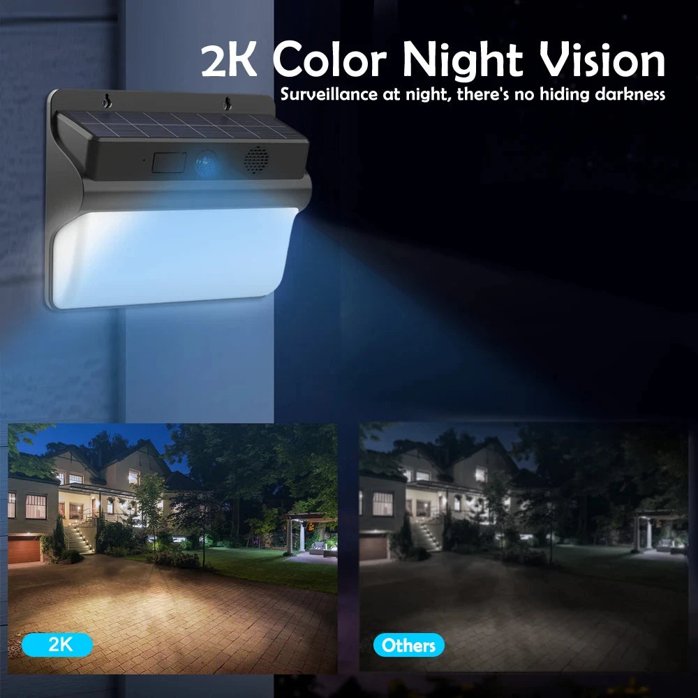 2K 5MP Solar Security Camera with Color Night Vision