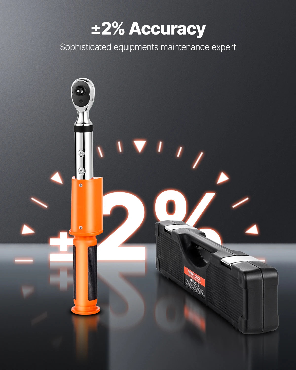 Clé dynamométrique numérique SucceBuy 72 dents ±2 % Haute précision, clé dynamométrique électronique, valeur prédéfinie, buzzer et notification LED