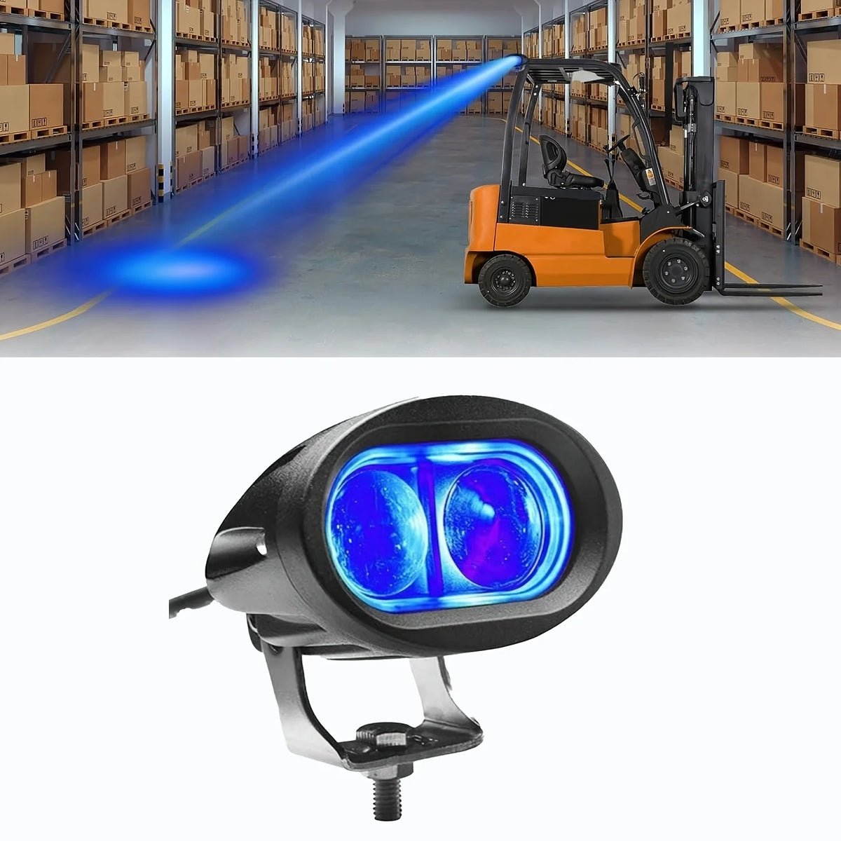 Blue LED Forklift Warning Light - Pack Options