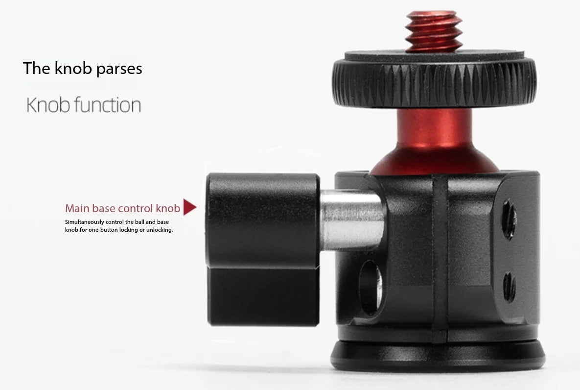 Compact Tripod Ball Head with U-Shaped Slot