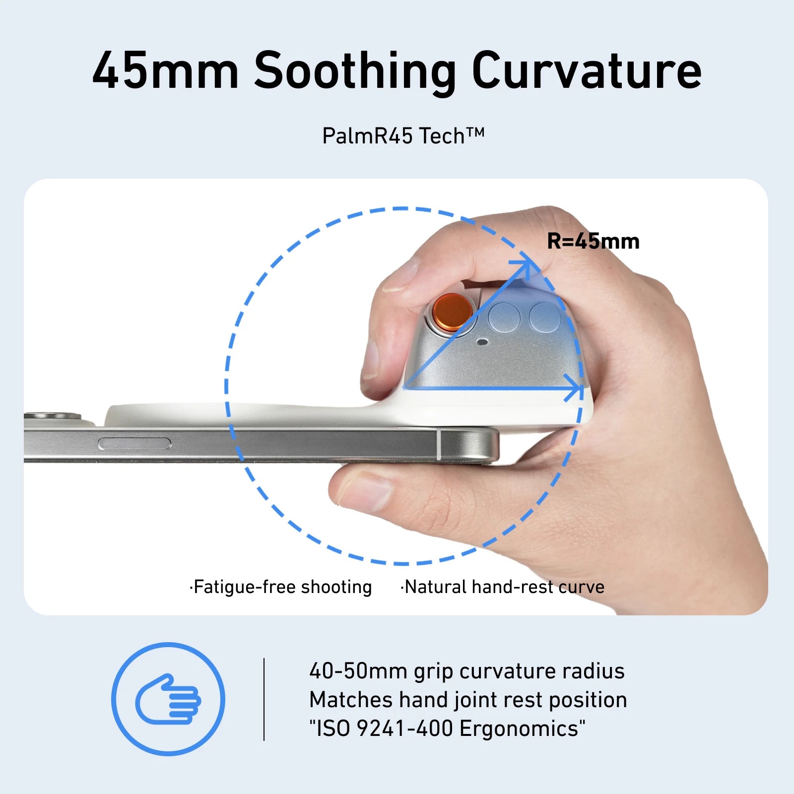 Magnetic Phone Camera Grip with Remote & Bluetooth Control