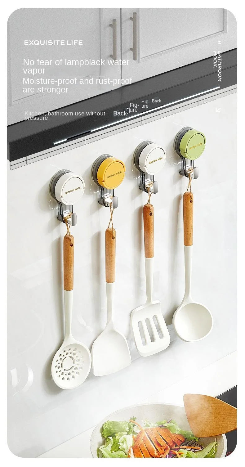 Suction Hooks Strong Vacuum Power Traceless No-Drilling Adhesive Hooks for Home Bathroom Kitchen Door Back and Toilet Area