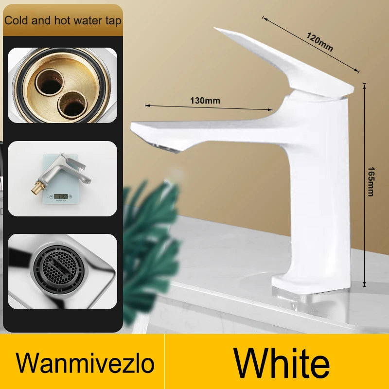 Gun Grey Modern Bathroom Sink Faucet Single Handle Deck Mounted Wash Basin Water Tap Hot And Cold Mixer