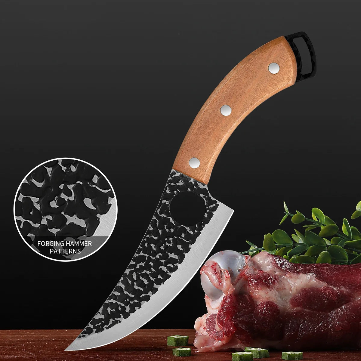 Handmade Forged Kitchen Knife Butcher Knife Boning Knives Meat Cleaver Vegetables Cutter Professional Household Chef Cook Knife