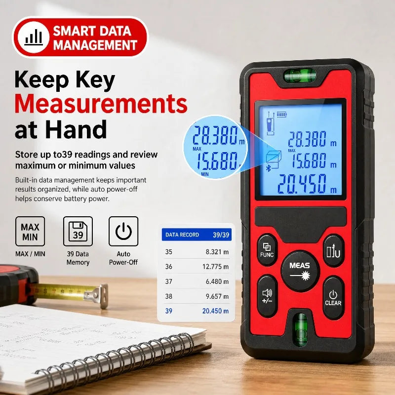 120 m USB-C Rechargeable Laser Distance Meter