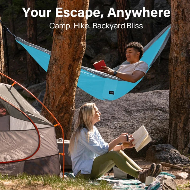 Nylon Camping Hammock with Straps - Size Options