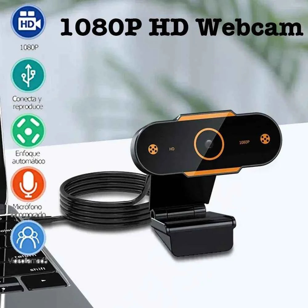 1080P HD USB Webcam with Microphone, Auto Focus, Plug and Play