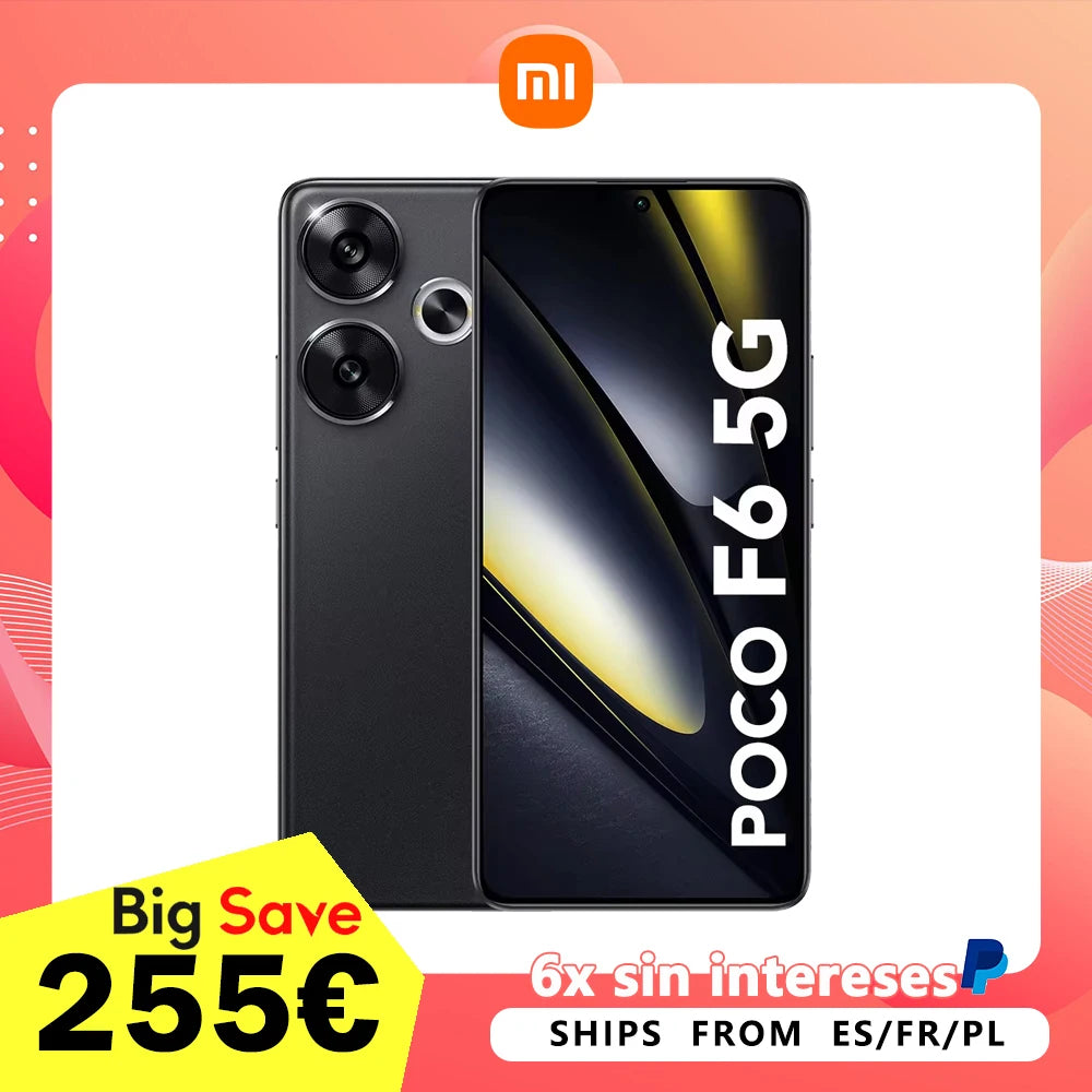 Xiaomi POCO F6 5G 8GB/256GB 12GB/512GB NFC EU oplader global version mobiltelefon