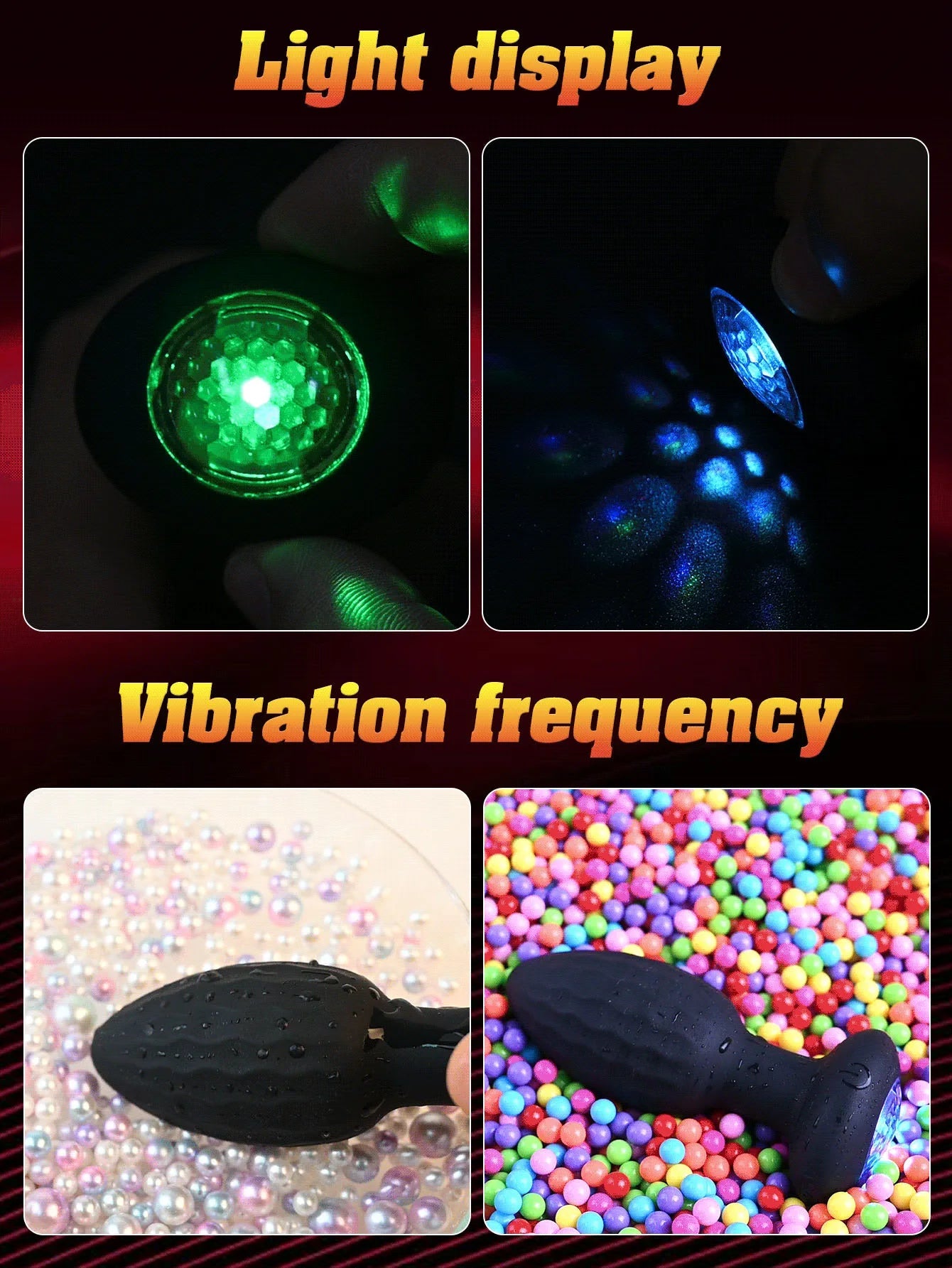 APP Control Anal Plug Vibrator with LED Light Blue-tooth Butt Plug Vibrator Prostate Massager Sex Toys for Women Men Adult