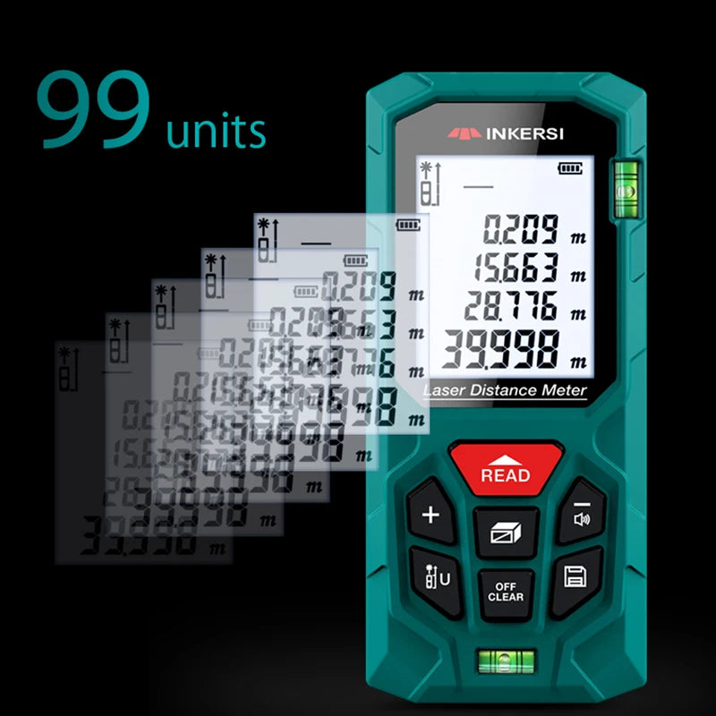 Laser Distance Meter 40M–120M ±2mm Digital Rangefinder Tool