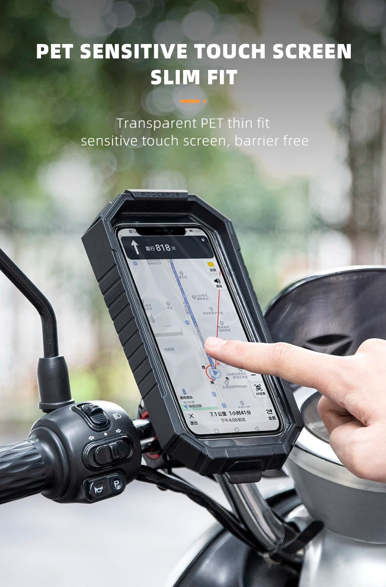 Soporte Automático para Teléfono de Bicicleta con Bloqueo, Antichoque y Antideslizante