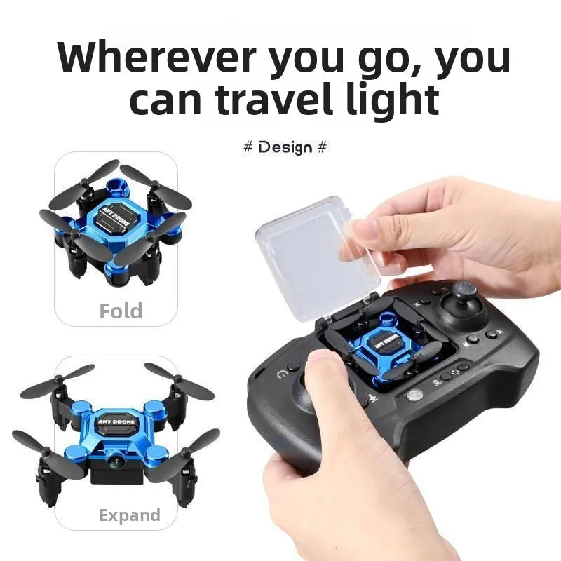 Mouchový dron, mini skládací dron, letecká kamera dron, studentská dálkově ovládaná helikoptéra, malá hračka