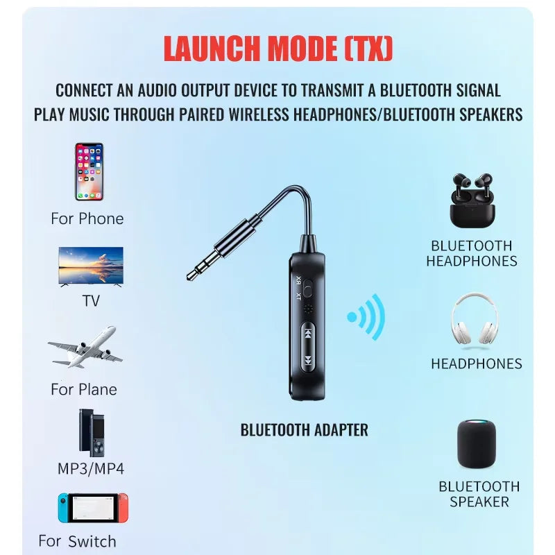 Zwei-in-eins Bluetooth-Audiosender und -empfänger