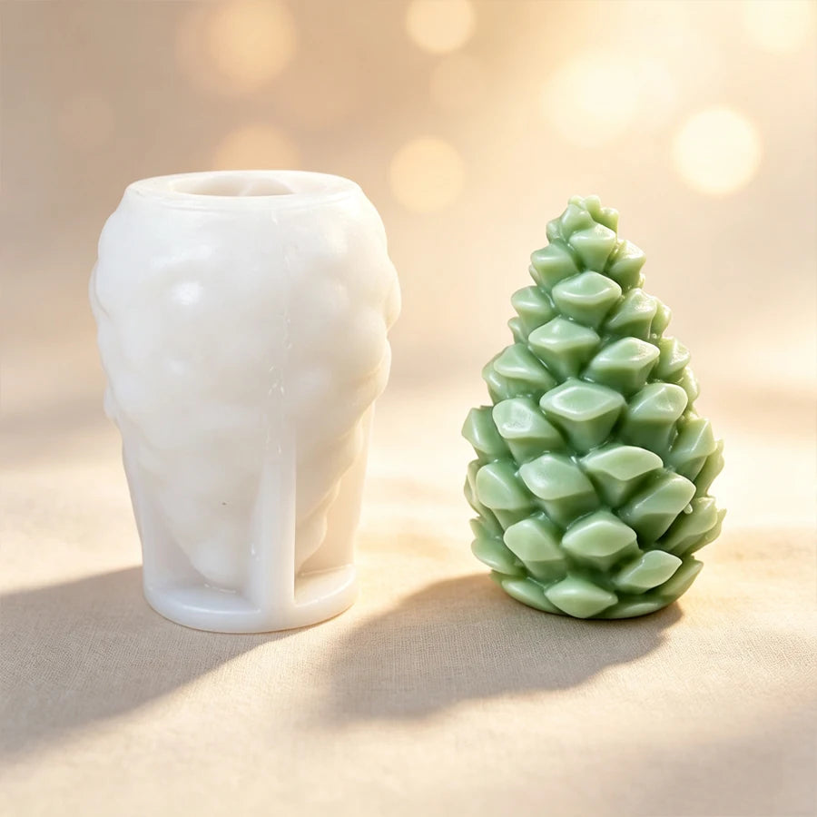 Long Pine Cone Silicone Candle Mould