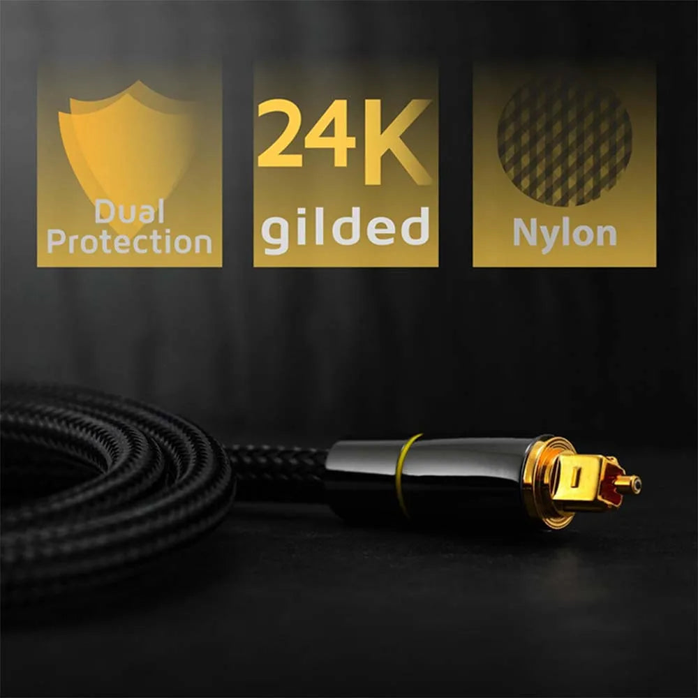 Digitální optický audio kabel Toslink, 1–3m