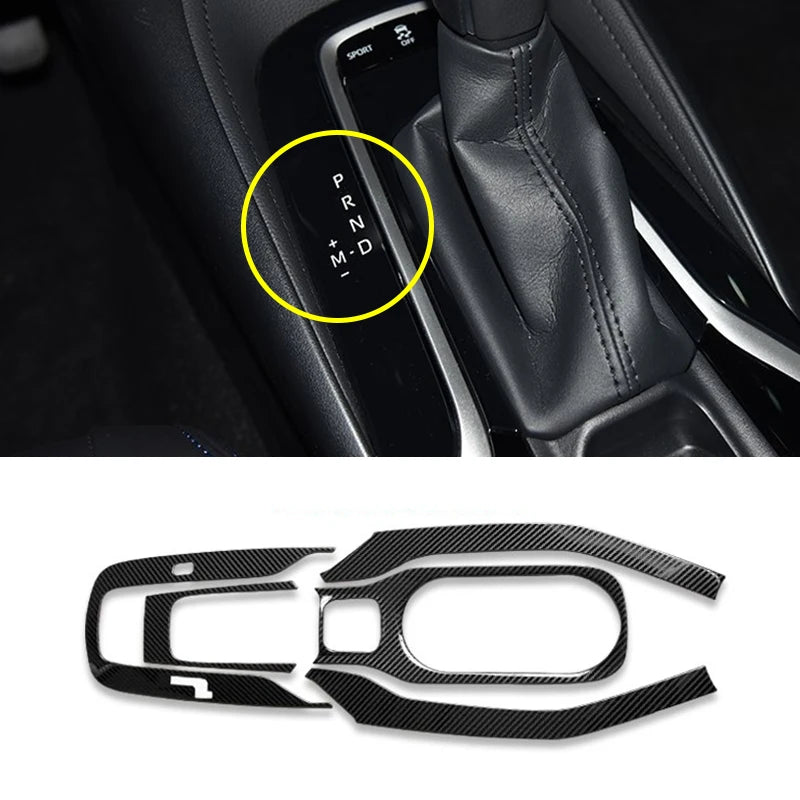 Para Toyota Corolla E210 2019 2020 2021 2022 2023 2024 2025 híbrido, cubiertas de moldura del panel de cambio de palanca central de coche inoxidable