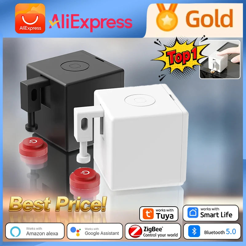Zigbee Bluetooth chytrý dotykový Fingerbot Plus tlačítko tlačítkář