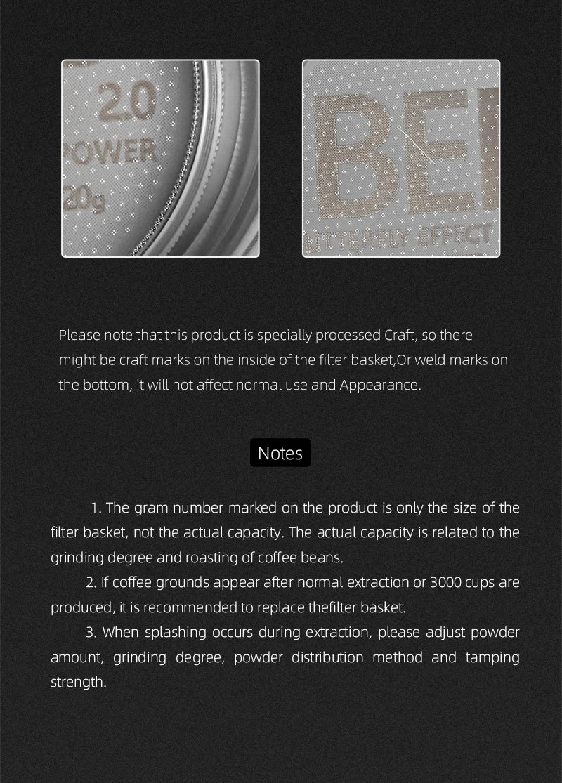 Espresso Filter Basket 15g Double-Layer Stainless Steel