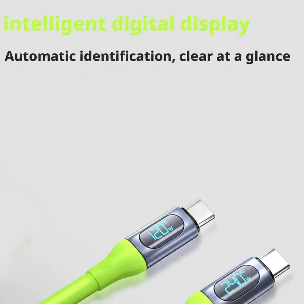 Cablu de încărcare USB-C de 1.5 m cu afișaj digital