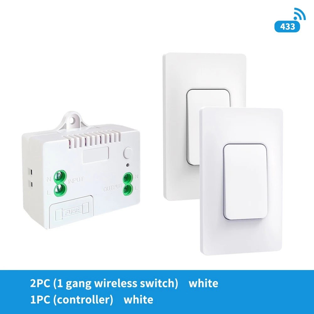 Interruttore a LED wireless cinetico 433MHz - kit opzioni