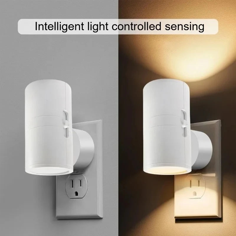 LED noční světlo do zásuvky se soumrakovým senzorem, 3 barvy