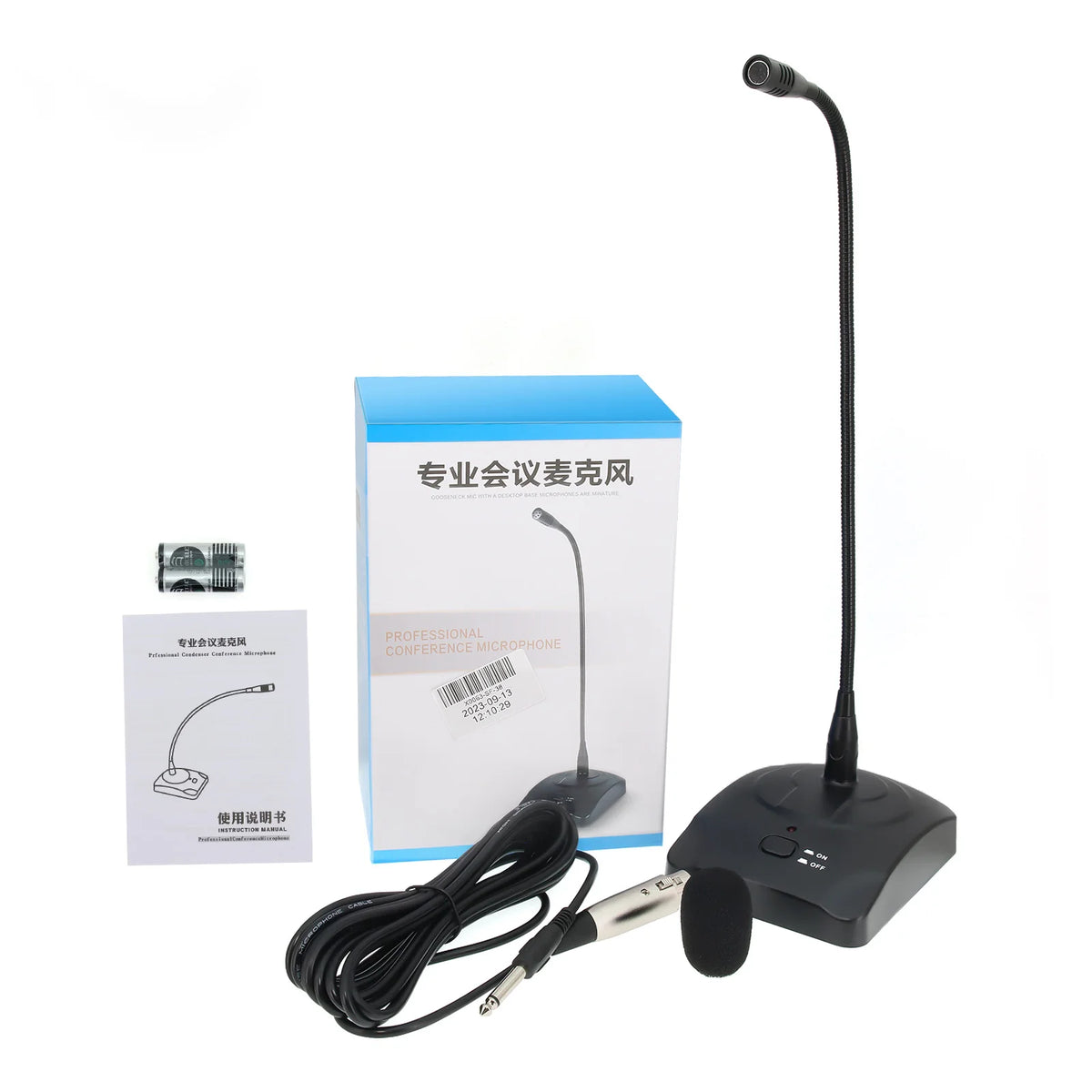 Wired Gooseneck Microphone with 6.35 mm Cable