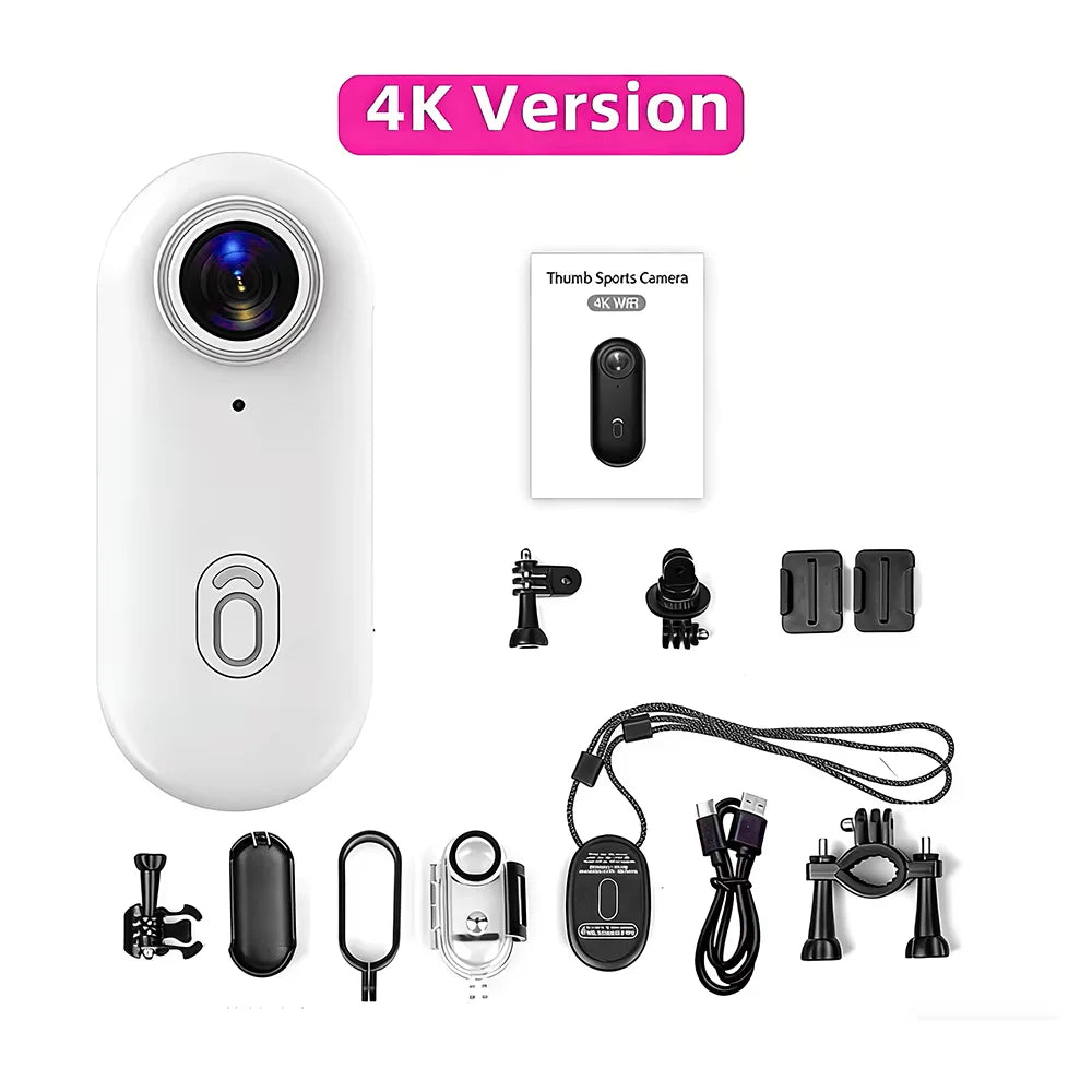 Mini Magnetic Action Camera 4K/1080P WiFi Body Mount POV Holder
