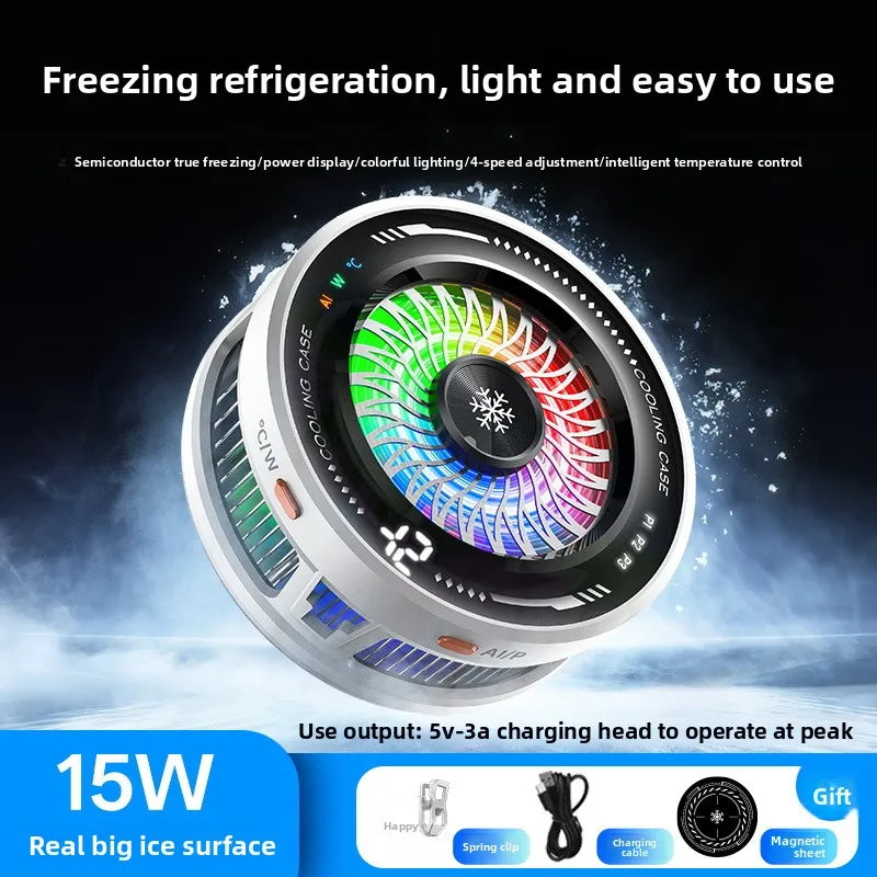Magnetic Phone Cooler with RGB Lighting
