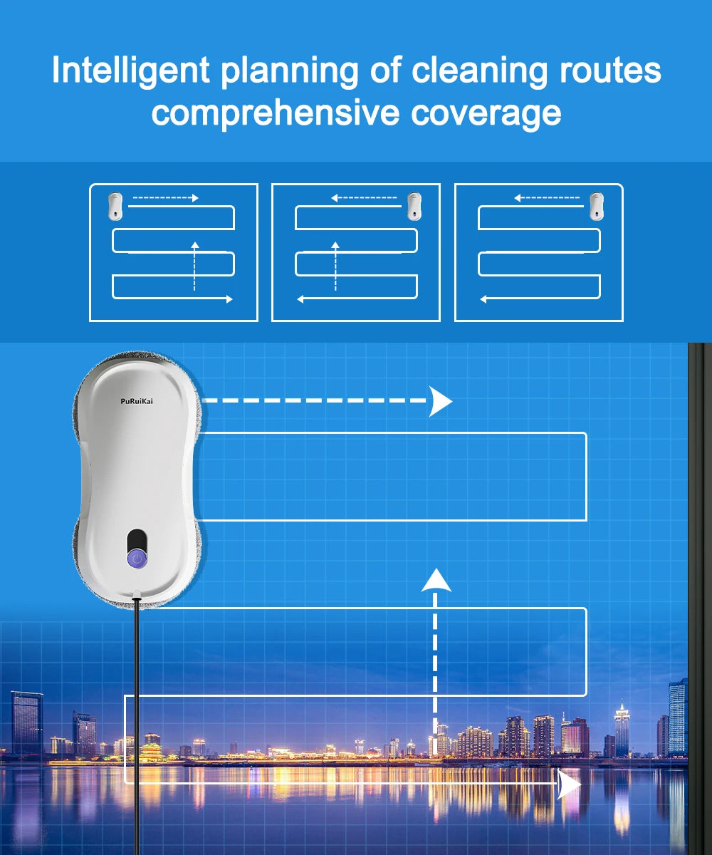 PuRuiKai aknapesurobot kahe düüsiga