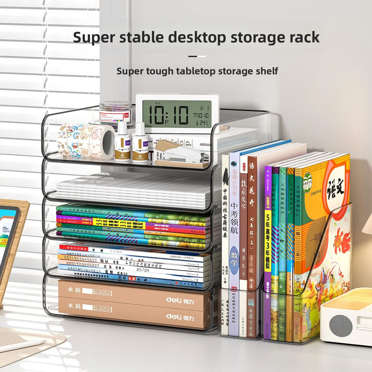 A4 Document Letter Tray Set, Stackable Desktop Organizer