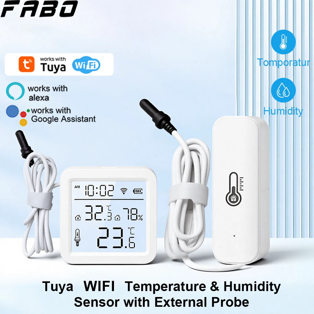 Tuya WiFi Temperature and Humidity Sensor with Probe