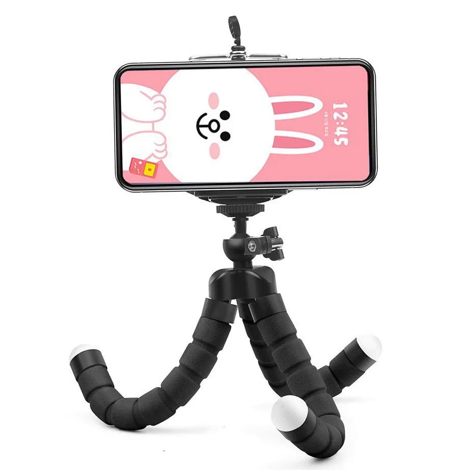 Flexible Mini Phone Tripod with Clip & Ball Head