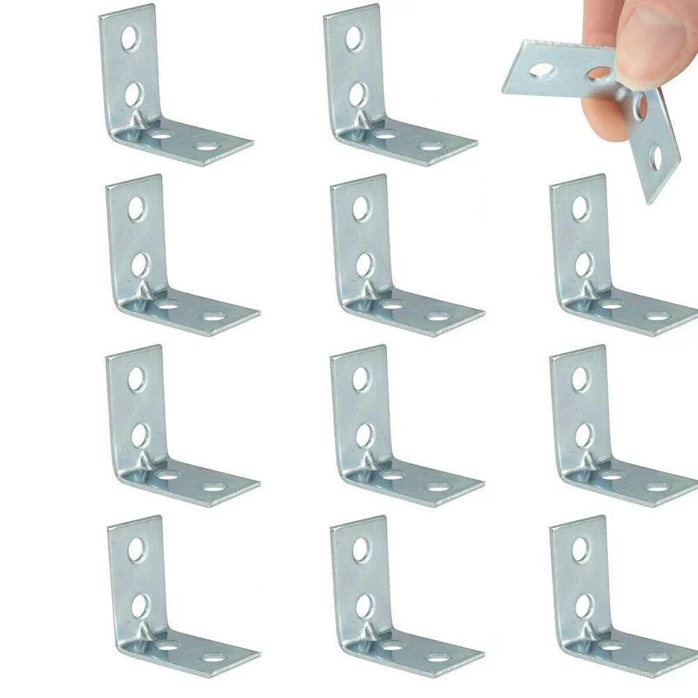 12-Piece L-Shaped Corner Brackets, 15 x 25 x 25 mm