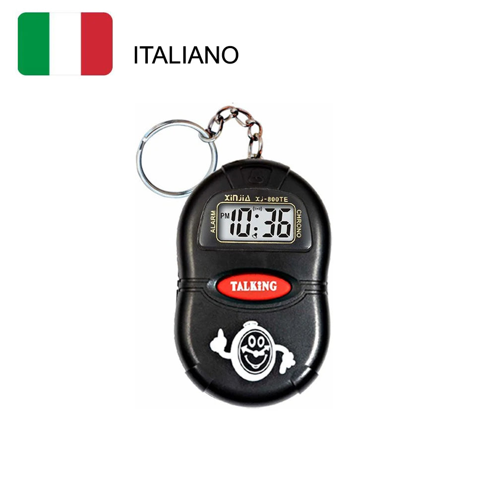 Talking Keyring Alarm Clock - Language Options