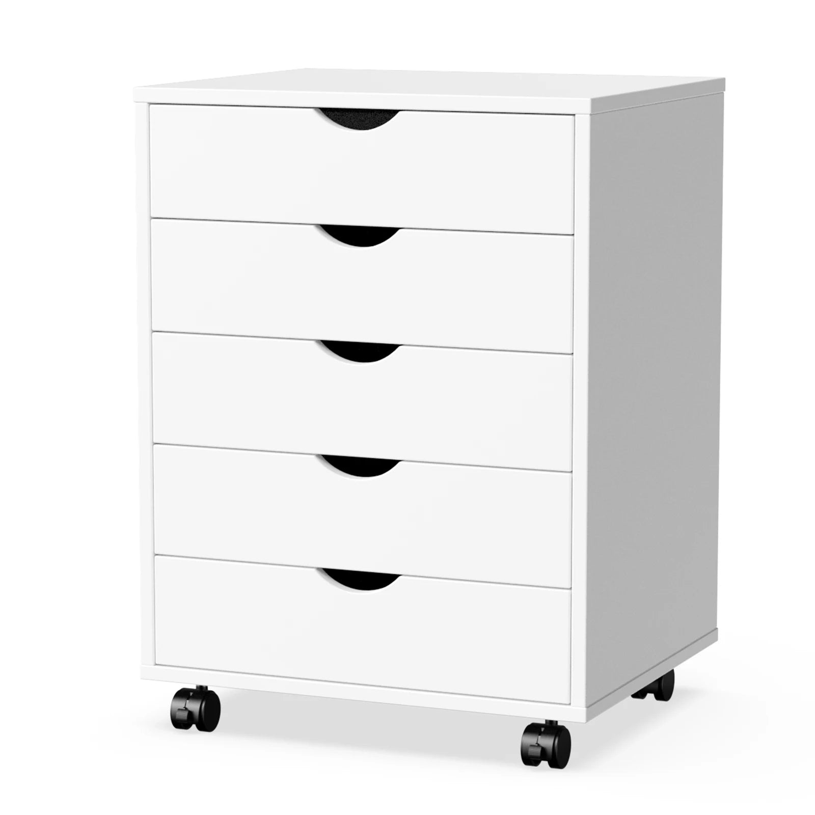 5 Drawer Rolling Storage Cabinet with Wheels Modern Organizer