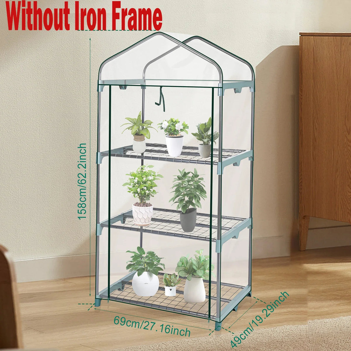 Transparent PVC Greenhouse Replacement Cover, No Frame