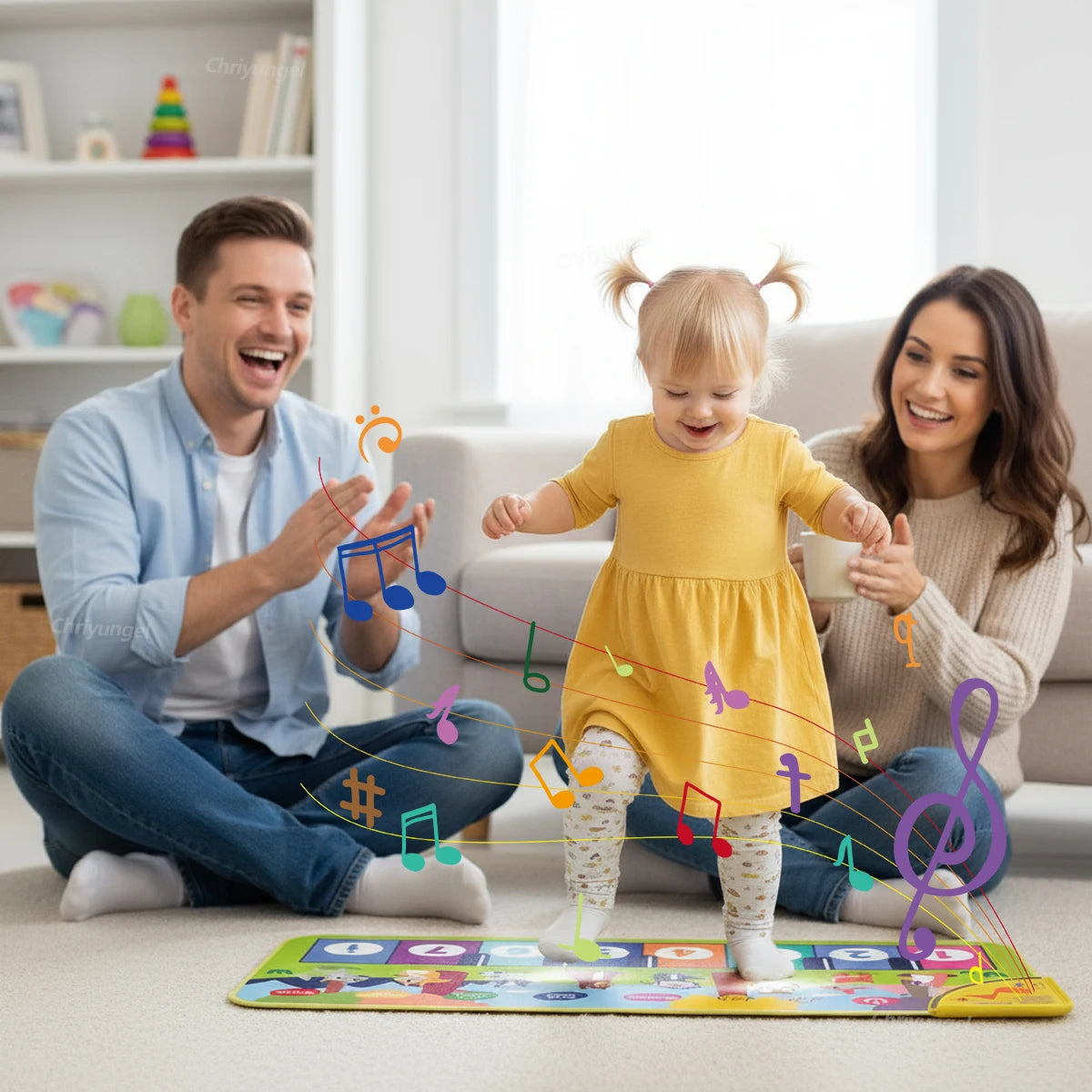 Piano Mat for Kids 80*30cm Toddlers Floor Keyboard Dance Mat Play Musical Carpet Music Instrument Toys Toddlers Girl Boy Gift