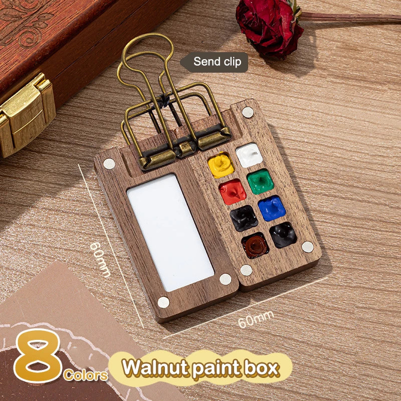 Mini Walnut Watercolour Palette