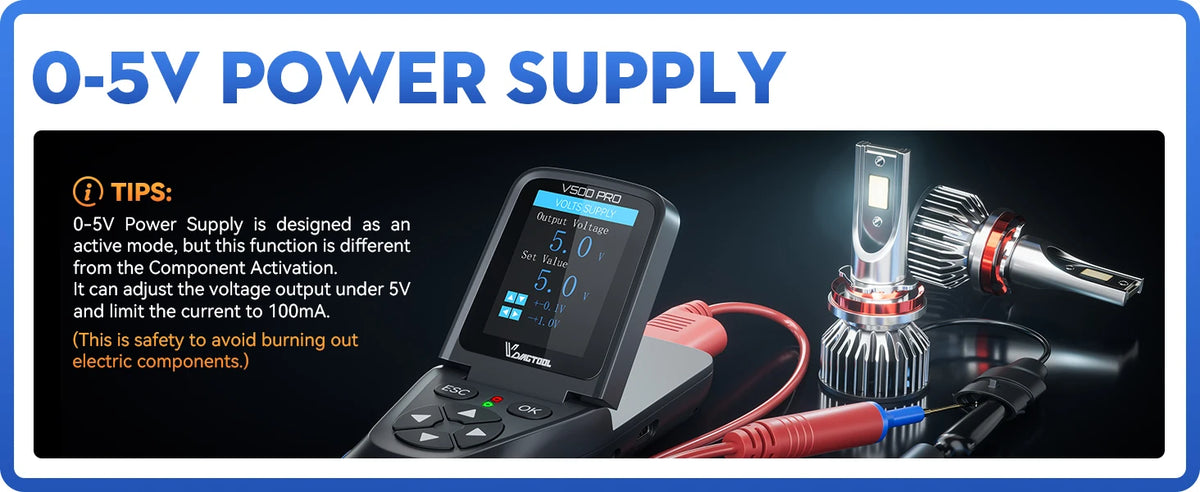 VDIAGTOOL V500PRO Autóipari áramkör tesztelő 12V/24V jármű power áramkör vizsgáló, breaker kereső eszköz nyitott áramkör detektor