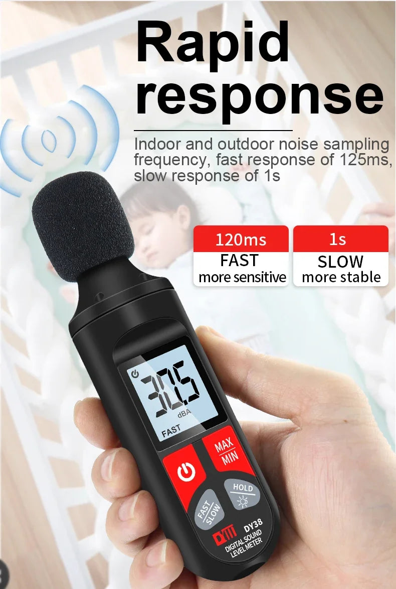 DY38 digitale geluidsniveaumeter