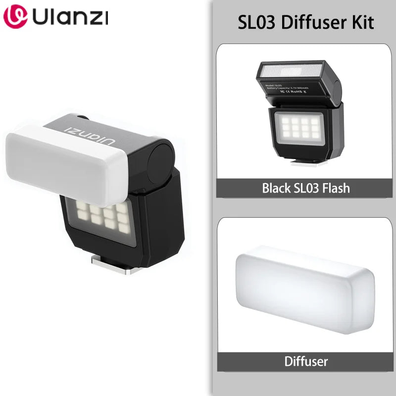 Ulanzi SL01 SL02 Mini Kamera Flaş Işığı SpeedLite GN8 6500K