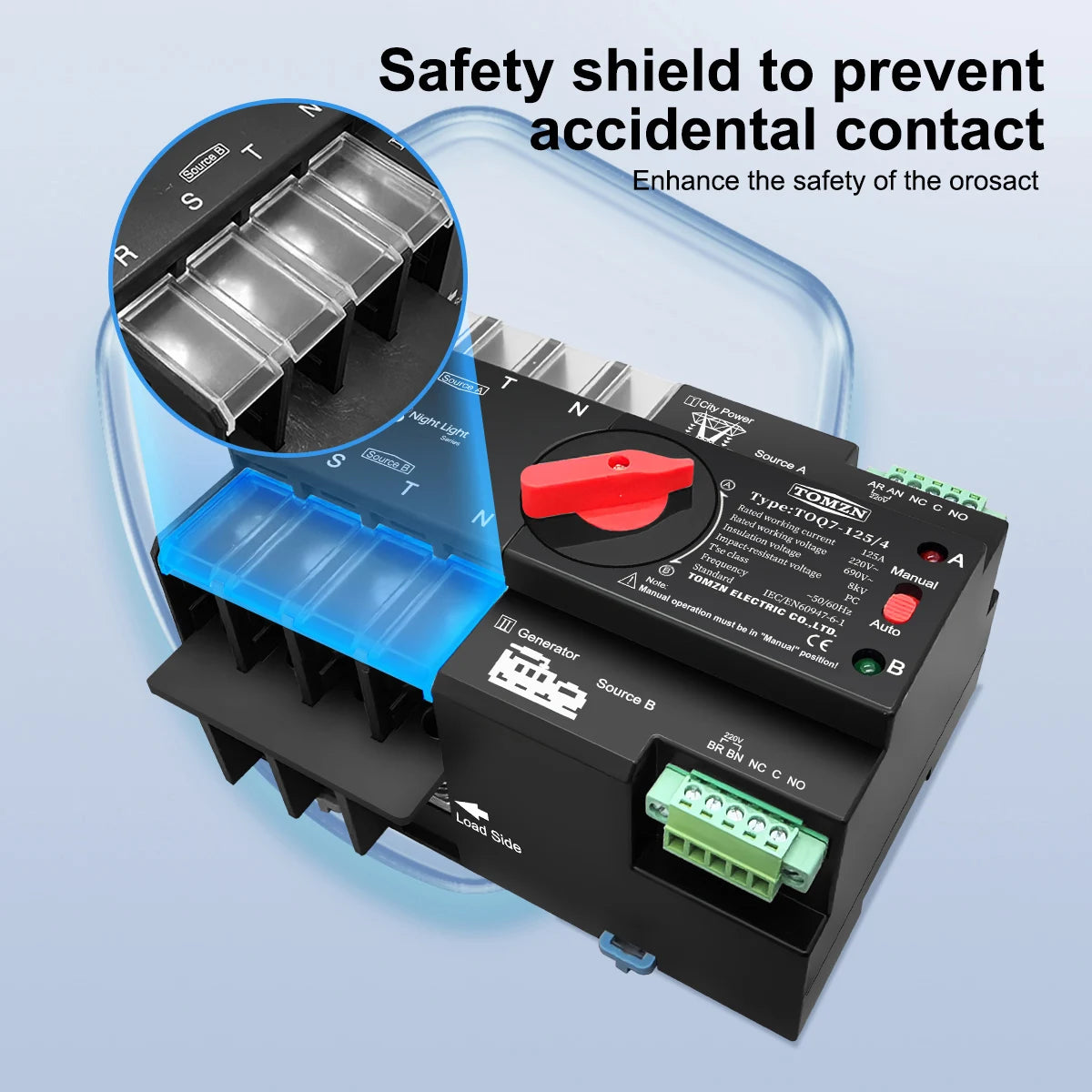 TOMZN Automatski prekidač za prijenos za pouzdanu kontrolu dvostruke snage