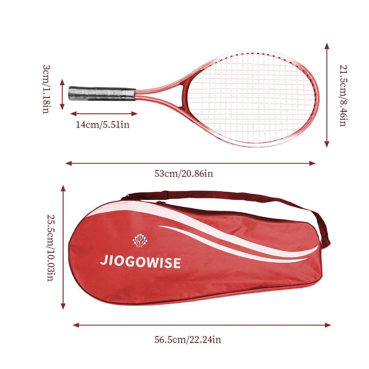 2pcs Tennis Rackets Included Tennis Bag And Tennis Sports Exercise Racquet Set Youth Games Outdoor,Suitable for Beginner