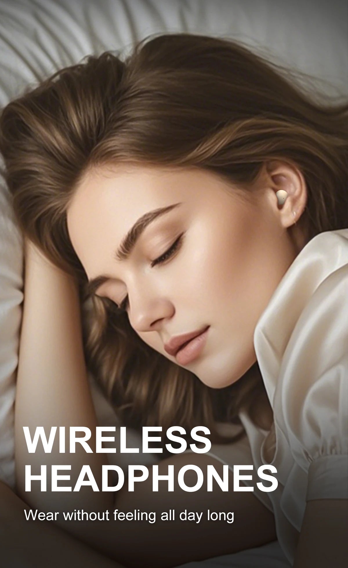 Small Wireless Bluetooth In-Ear Headphones for Sleep and Sports