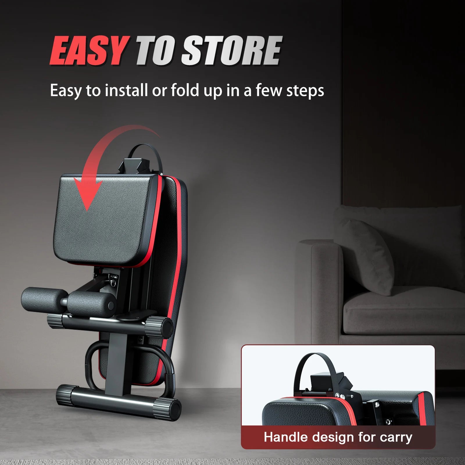 Foldable Adjustable Weight Bench with 1000 lb Capacity, 6 Inclines
