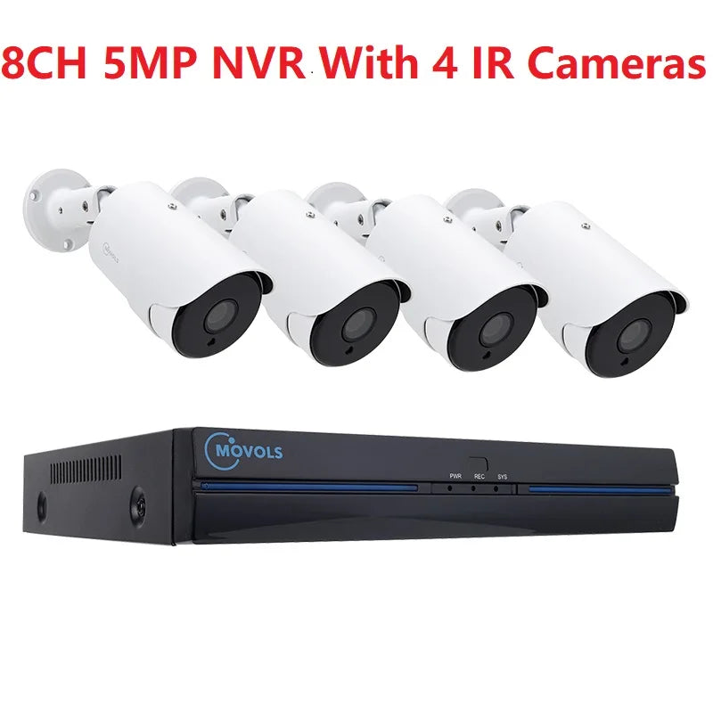 8CH PoE Security Camera System 5MP/8MP NVR Kit with Two-Way Audio