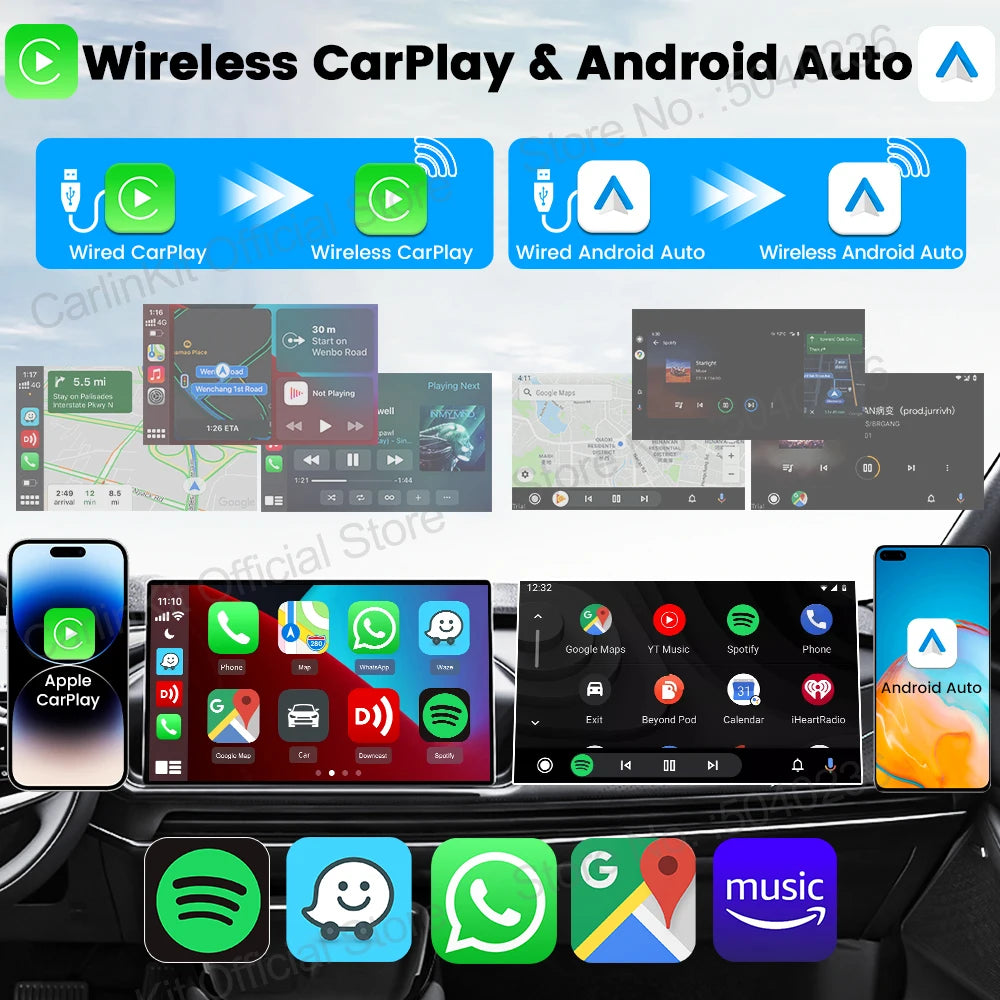 Wireless CarPlay and Android Auto USB Adapter