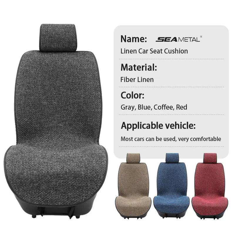 SEAMETAL Breathable Car Seat Cover Sweatproof Linen Automotive Seat Cushion Wear-Resistant Seat Protector for Suv Sedan Truck